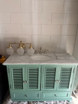 Bathroom vanity and hardware