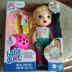 Baby Alive Roller Skater W/Pair Adjustable Girls Beginner Skates