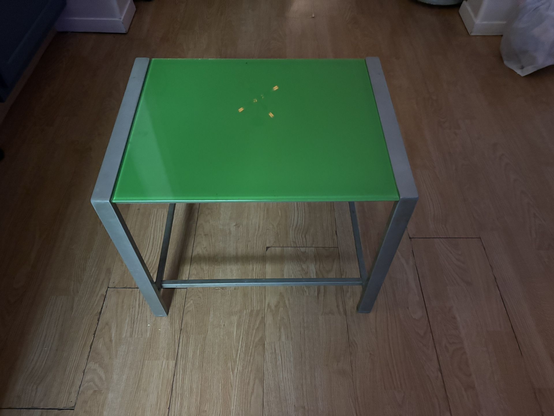 Green Glass Nesting Table