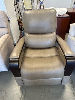 Leather recliner