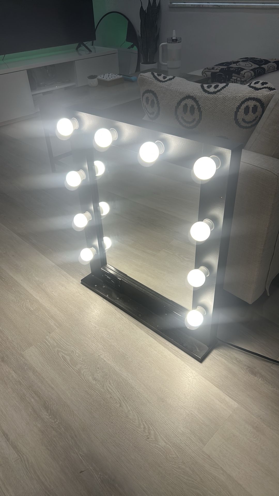 Black vanity mirror