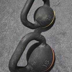 12 And 16 Pound Kettlebells