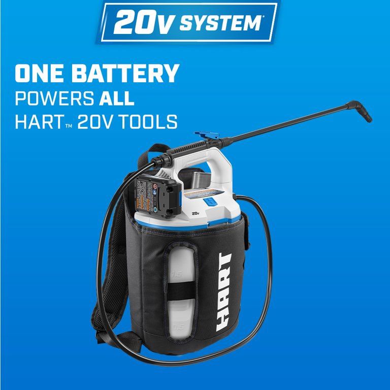 HART 20-Volt Cordless 2 Gallon Backpack Chemical Sprayer Kit (1) 2.0Ah Lithium