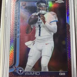 ‘25 Topps Chrome Cam Ward RC Pigskin Leather Refractor 