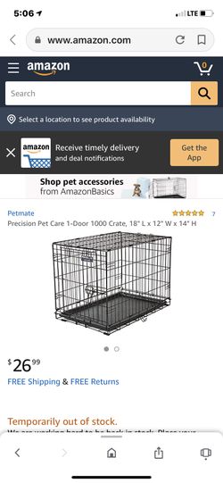 Small puppy pet crate w FREE ELEVATED PET BOWL Holder