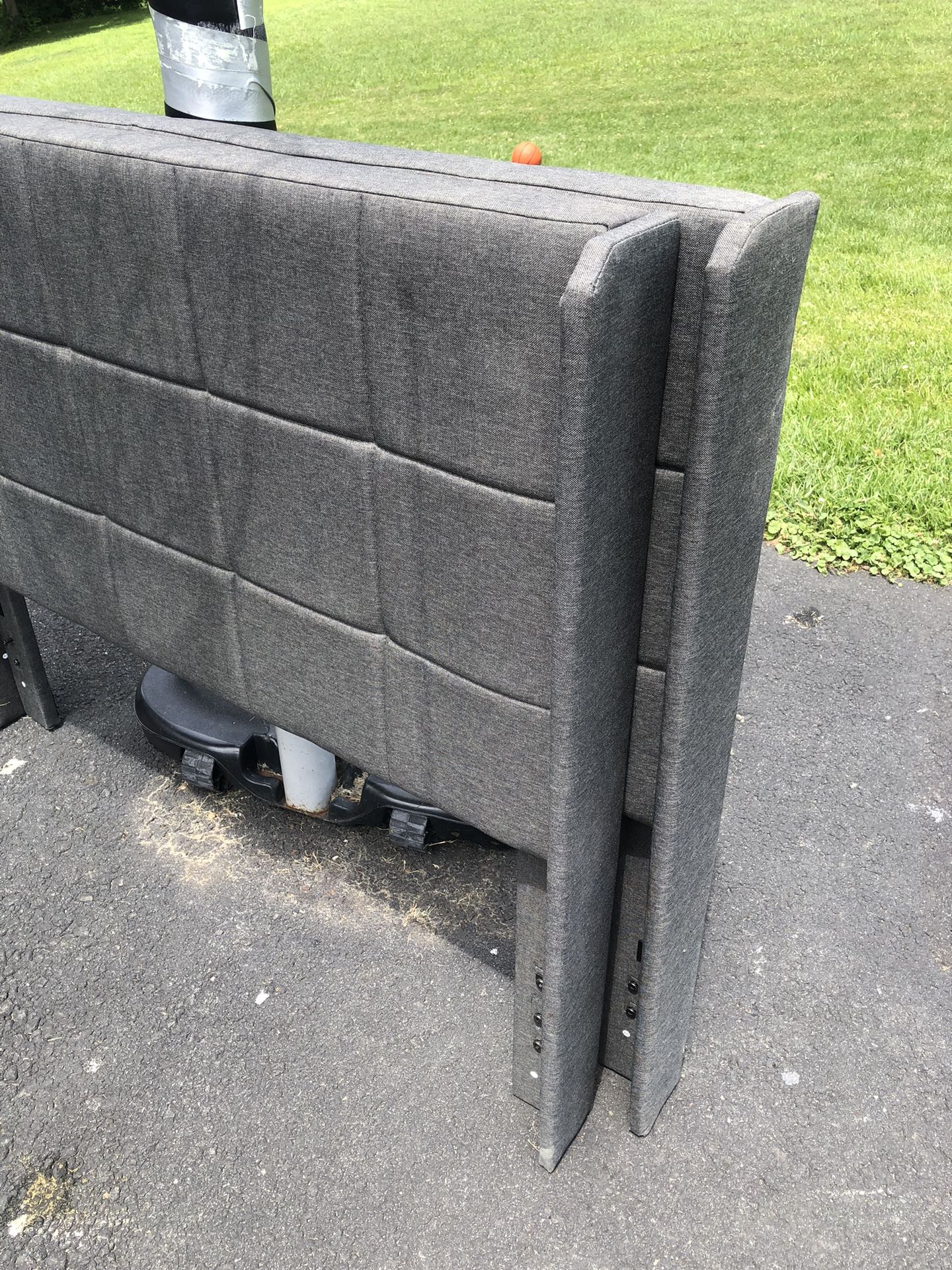 Two Grey Frame Beds ( Twin and Full)