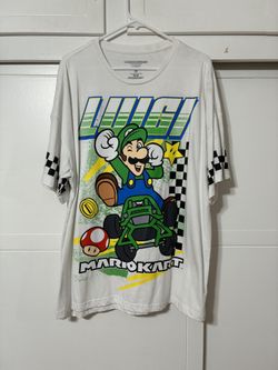 Nintendo Mario Kart Luigi Checkered Racing T-Shirt - BoxLunch Exclusive Size XXL