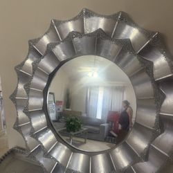 Console Table For Entry Way With Round Mirror 