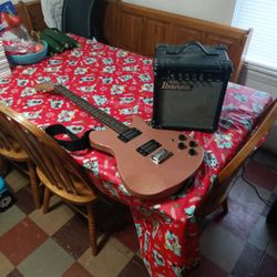 Washburn Lyon L115 Electric Guitar and Ibanez IBZ10 Amp