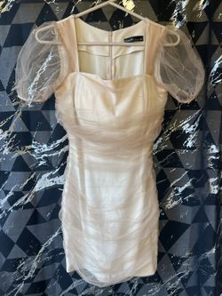 Samaire Puff Sleeve Ruched Bodycon Dress