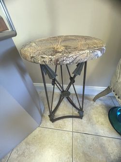 Side Table Or Pedestal Marble Top