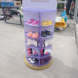 American Girl Doll Shoe Tower With Shoes