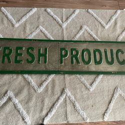 Large Fresh Produce *Metal  Sign