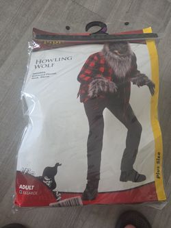 Mens halloween costume howling wolf