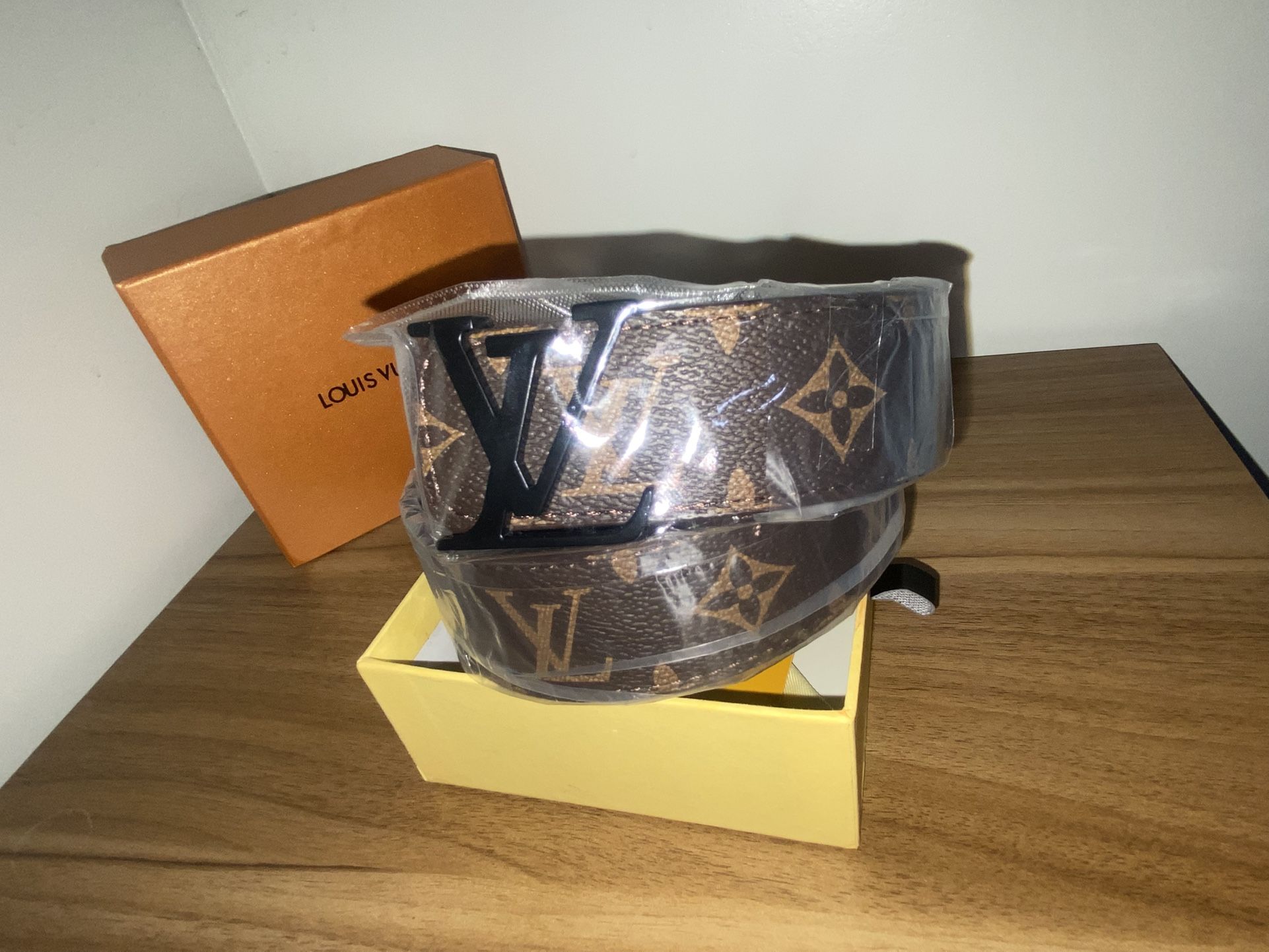 Brown And Black Louis Vuitton Belt Mens