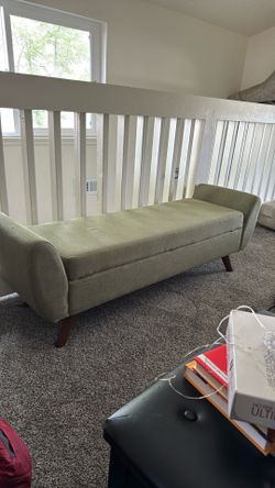 Green Storage Bench