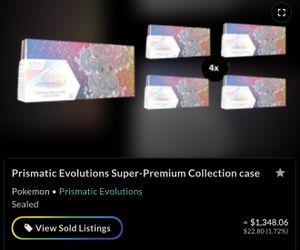 Prismatic Evolutions Super Premium Collection Case