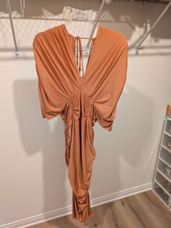 Peach Midi Dress