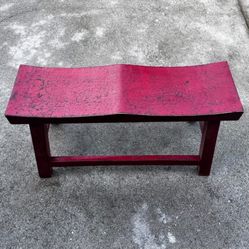 Vintage Rustic Asian Bench