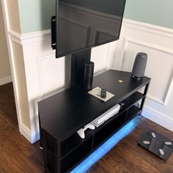 Beautiful Tv Stand Black With Led Light 