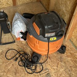 Storage clean out - shop vacuum , mongoose bike, electric drums , small recliner