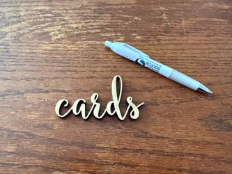 Wood “Cards” Sign