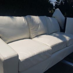 Beautiful Soft White Leather Couch
