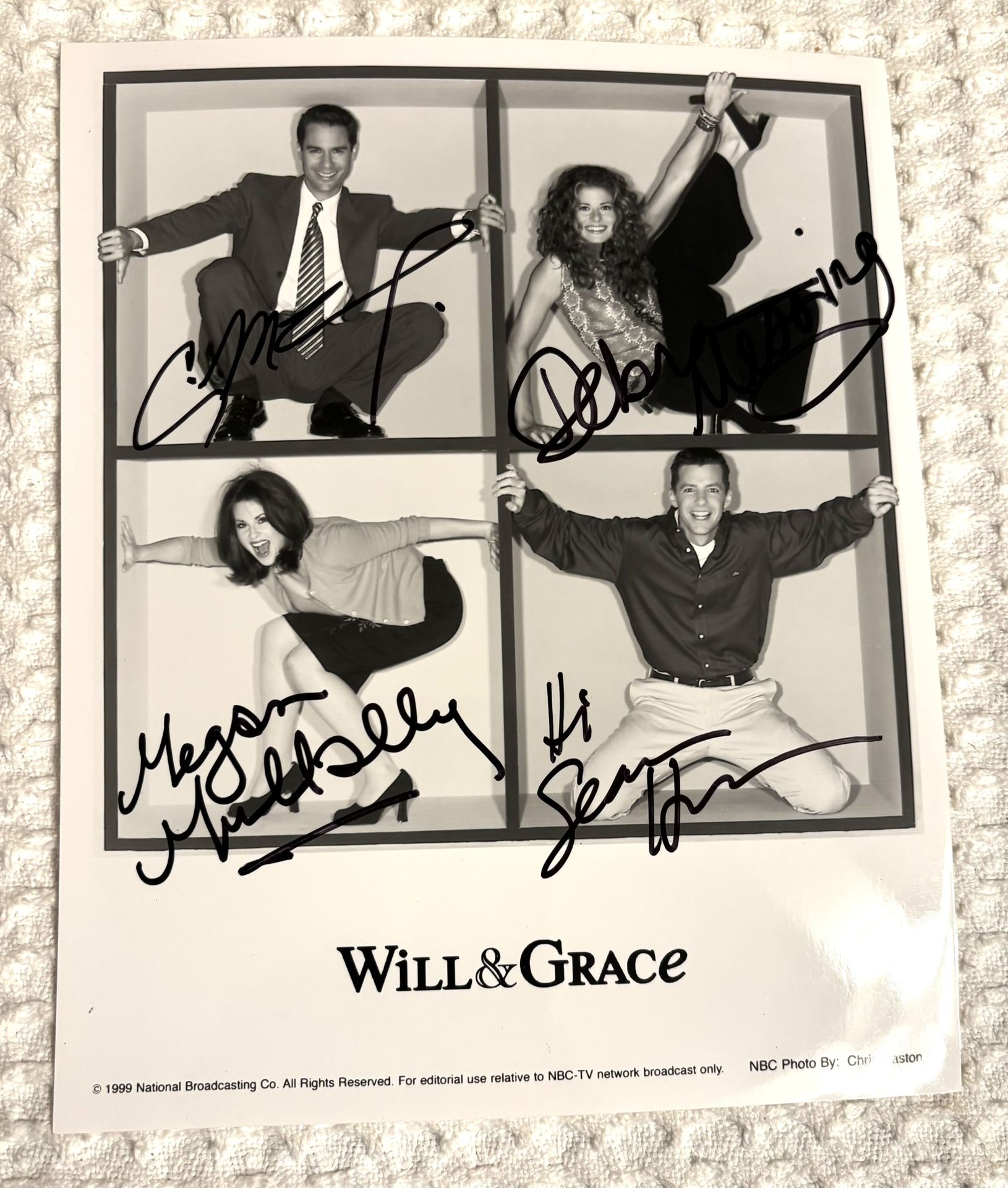 Will & Grace cast Signed 8x10