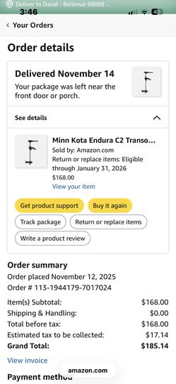 Minn Kota Endura C2 Transom Mount Electric Trolling Motor