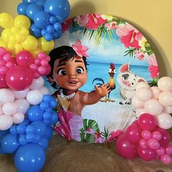 Moana Round Backdrop