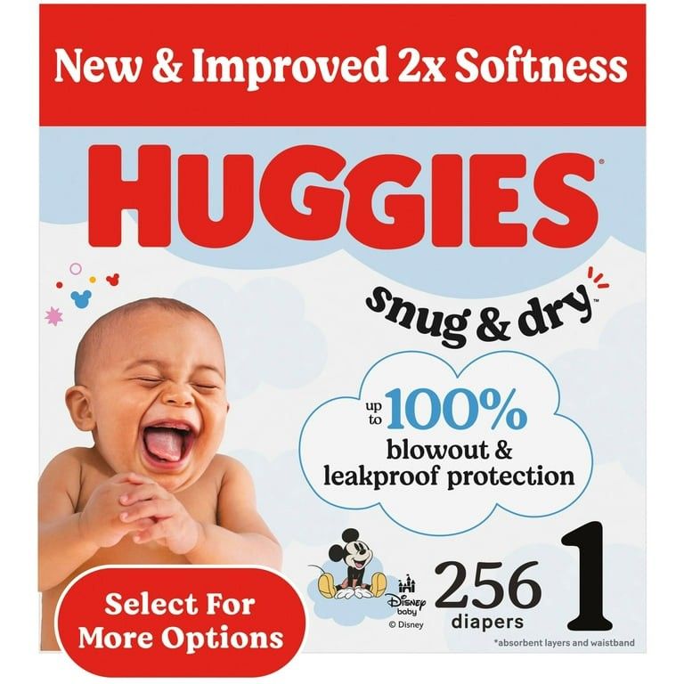 Huggies Size 1 Snug And Dry 256 Diapers