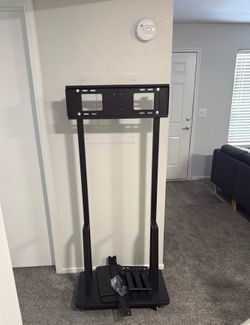TV Stand with Wheels Heavy Duty Mobile TV Cart 32-86 Inch Flat/Curved Screens