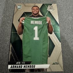 Armand Membou Rookie Card #70 – New York Jets – 2025 Panini Mosaic RC