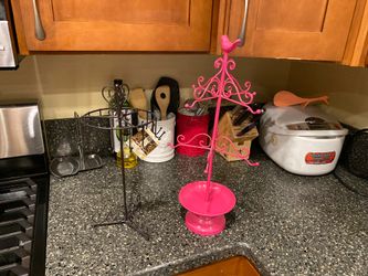 Two jewelry stands