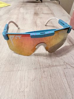 Pit Viper Sunglasses Blue Pink Splatter