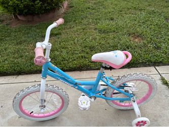 16” girls bike with training wheels
