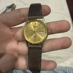 Vintage Seiko Leather Watch