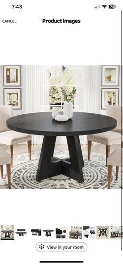 Tribesigns 47 inch Round Dining Table NO CHAIRS