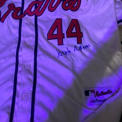 Autographed Hank Aaron Braves Jersey