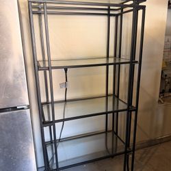 Glass/rod Iron Shelf