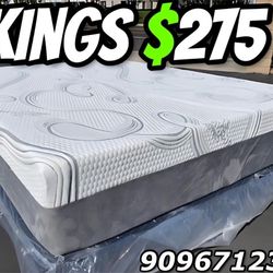 King Size Organic Hybrid Cool Memory Foam Mattress 