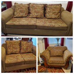 Sturdy Couch and Love Seat and Chair