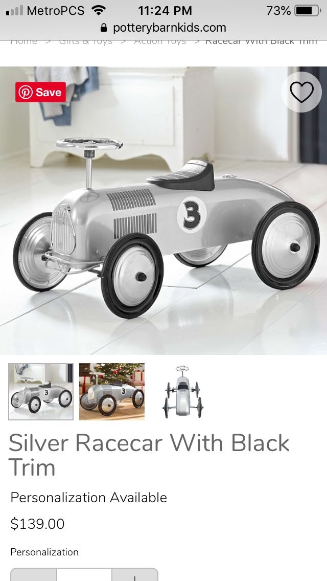 Toddler Retro Pedal Race Car. In box!