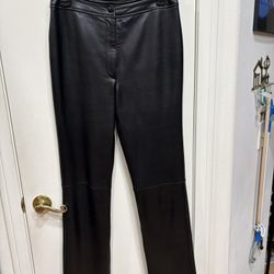 Classique Entier( Nordstrom)Black Leather Pants Sz 6