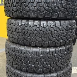 4 USED TIRES 225/65/17 BF GOODRICH K02  90% THREAD ALL 4 INSTALLED $400 