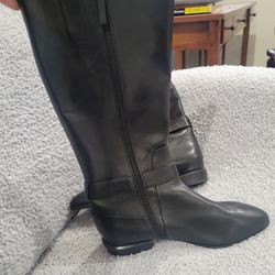 NINE WEST WOMENS LEATHER BOOTS SIZE 10