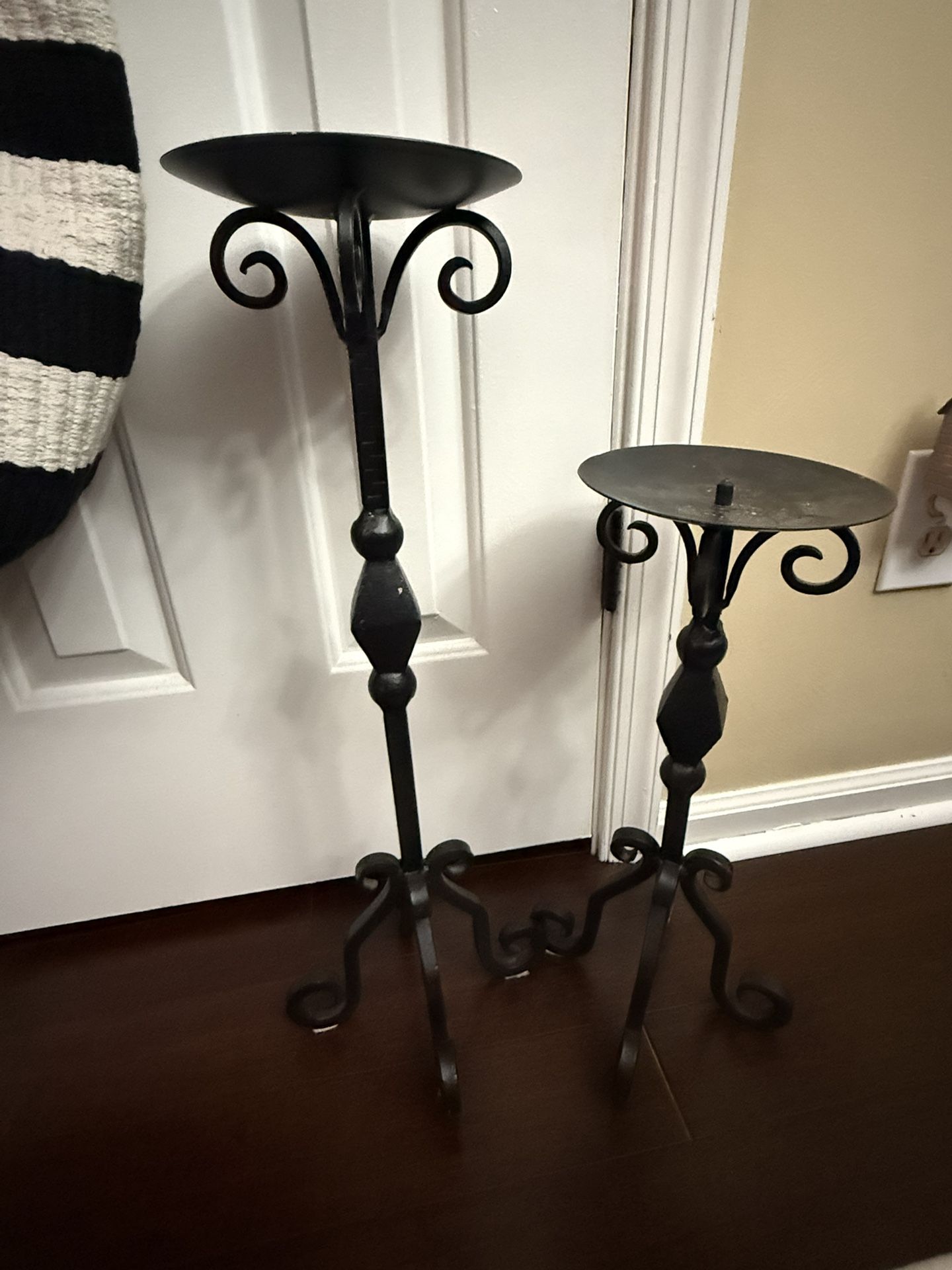 Wrought Iron Candle Holders