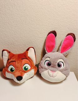 Disney Zootopia Nick Wilde & Judy Hopps Plush Crossbody Bags – 2 Piece Set NEW