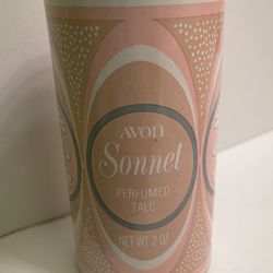 Avon Sonnet Perfumed Talc 2 Oz Vintage mod MCM