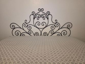 Dark Brown Metal Headboard,  Queen Size